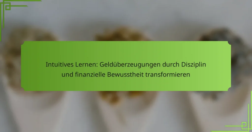 Intuitives Lernen: Geldüberzeugungen durch Disziplin und finanzielle Bewusstheit transformieren